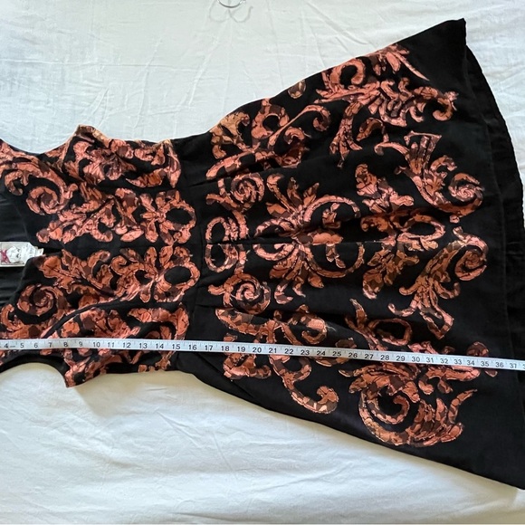 Yoana Baraschi Mirissa Black/Copper Orange Dress Fit/flare style w/Pockets… - Picture 13 of 16